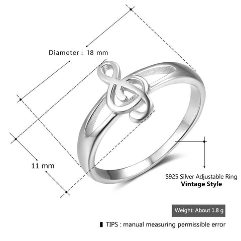 Musical Notes Pattern Ring