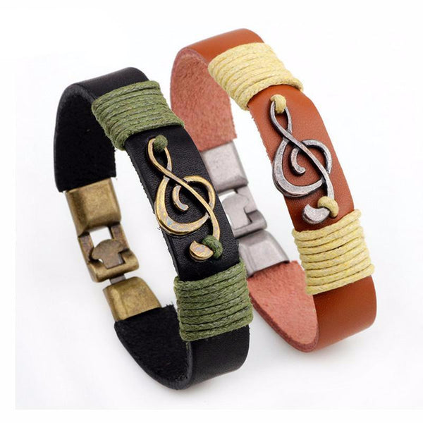 Magnet Music Leather Bracelets