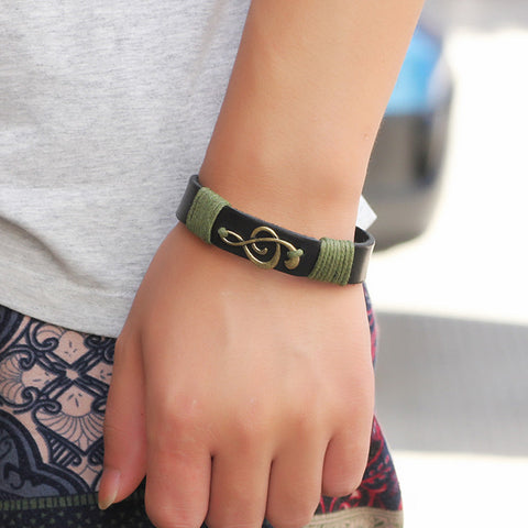 Magnet Music Leather Bracelets