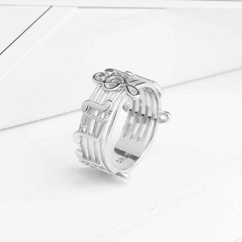 Musical Note Pattern Ring