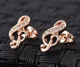 Music Note Stud Earrings