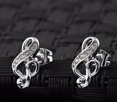 Music Note Stud Earrings