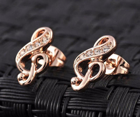 Music Note Stud Earrings
