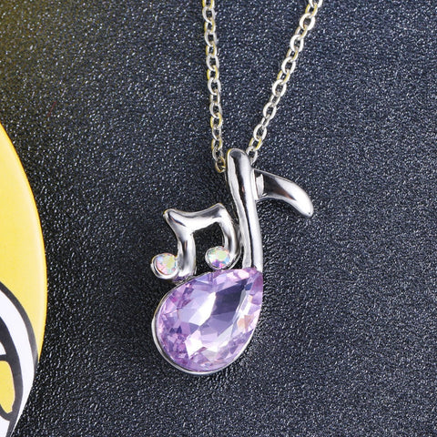 Fashion Crystal Music Rhinestone Pendant