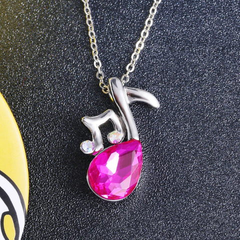 Fashion Crystal Music Rhinestone Pendant