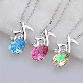 Fashion Crystal Music Rhinestone Pendant