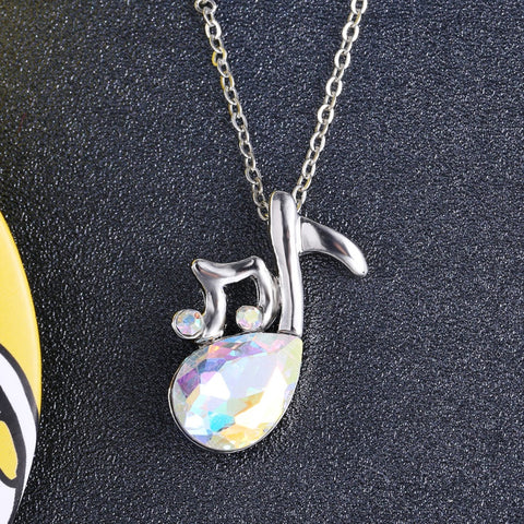 Fashion Crystal Music Rhinestone Pendant