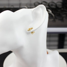Gold-Color Music Stud Earrings
