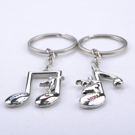 Music Note Lover Metal Keychain