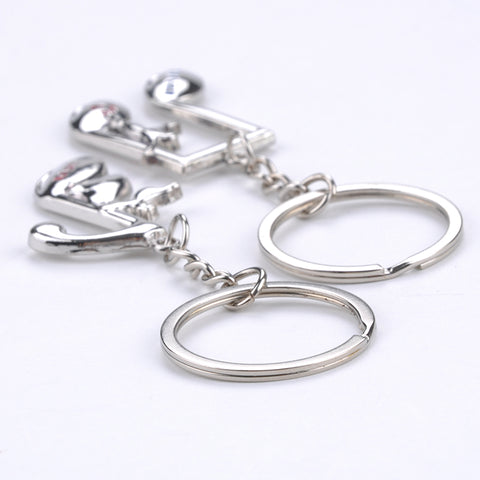 Music Note Lover Metal Keychain