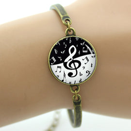 Fashion Yin Yang Music Bracelet