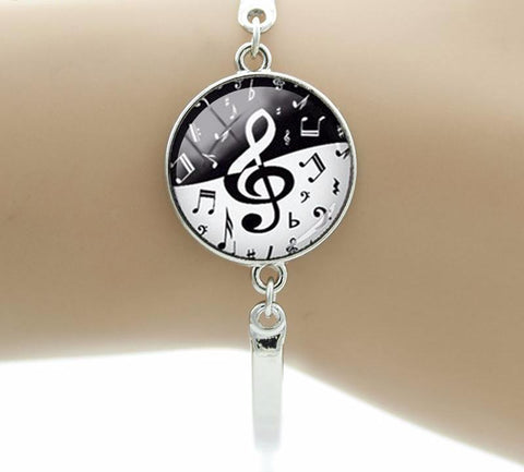 Fashion Yin Yang Music Bracelet