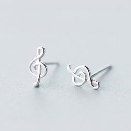 Sterling Silver Music Earrings