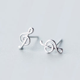 Sterling Silver Music Earrings