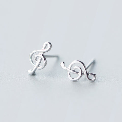 Sterling Silver Music Earrings