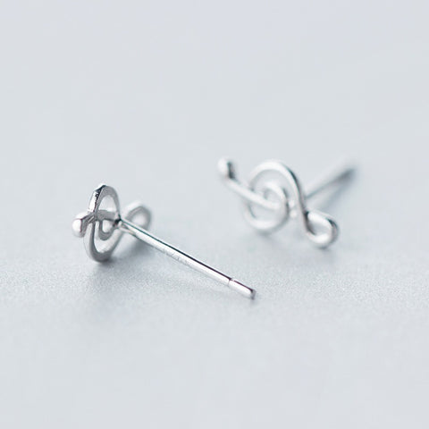 Sterling Silver Music Earrings
