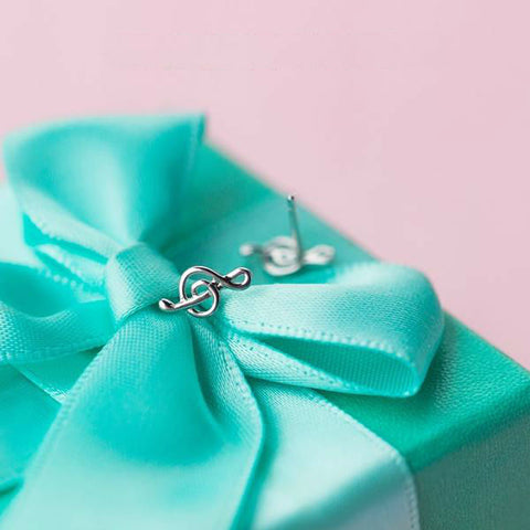 Sterling Silver Music Earrings