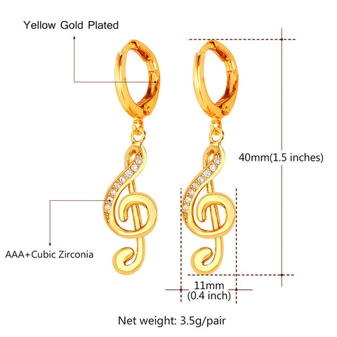 Cute Stylish Music Earrings