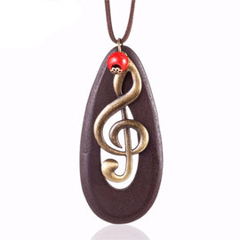 Vintage Woman Music Pendant