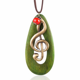Vintage Woman Music Pendant