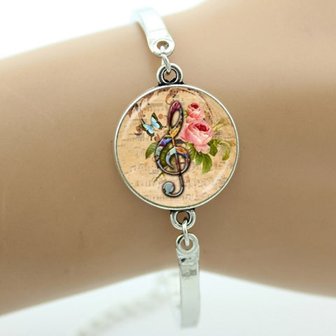 Fashion Yin Yang Music Bracelet