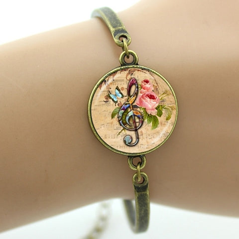 Fashion Yin Yang Music Bracelet