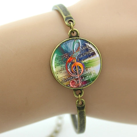 Fashion Yin Yang Music Bracelet