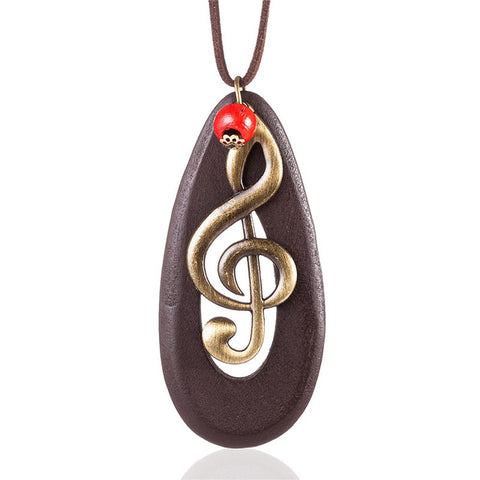 Vintage Woman Music Pendant