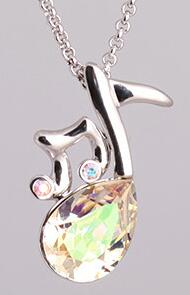 Fashion Crystal Music Rhinestone Pendant