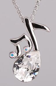 Fashion Crystal Music Rhinestone Pendant