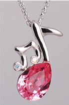 Fashion Crystal Music Rhinestone Pendant