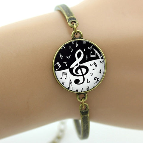 Fashion Yin Yang Music Bracelet